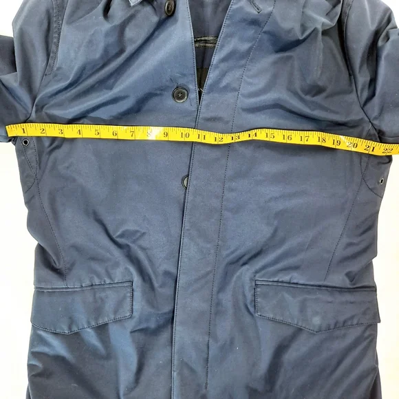 Banana Republic Navy Blue Fleece Lined Trench Coat